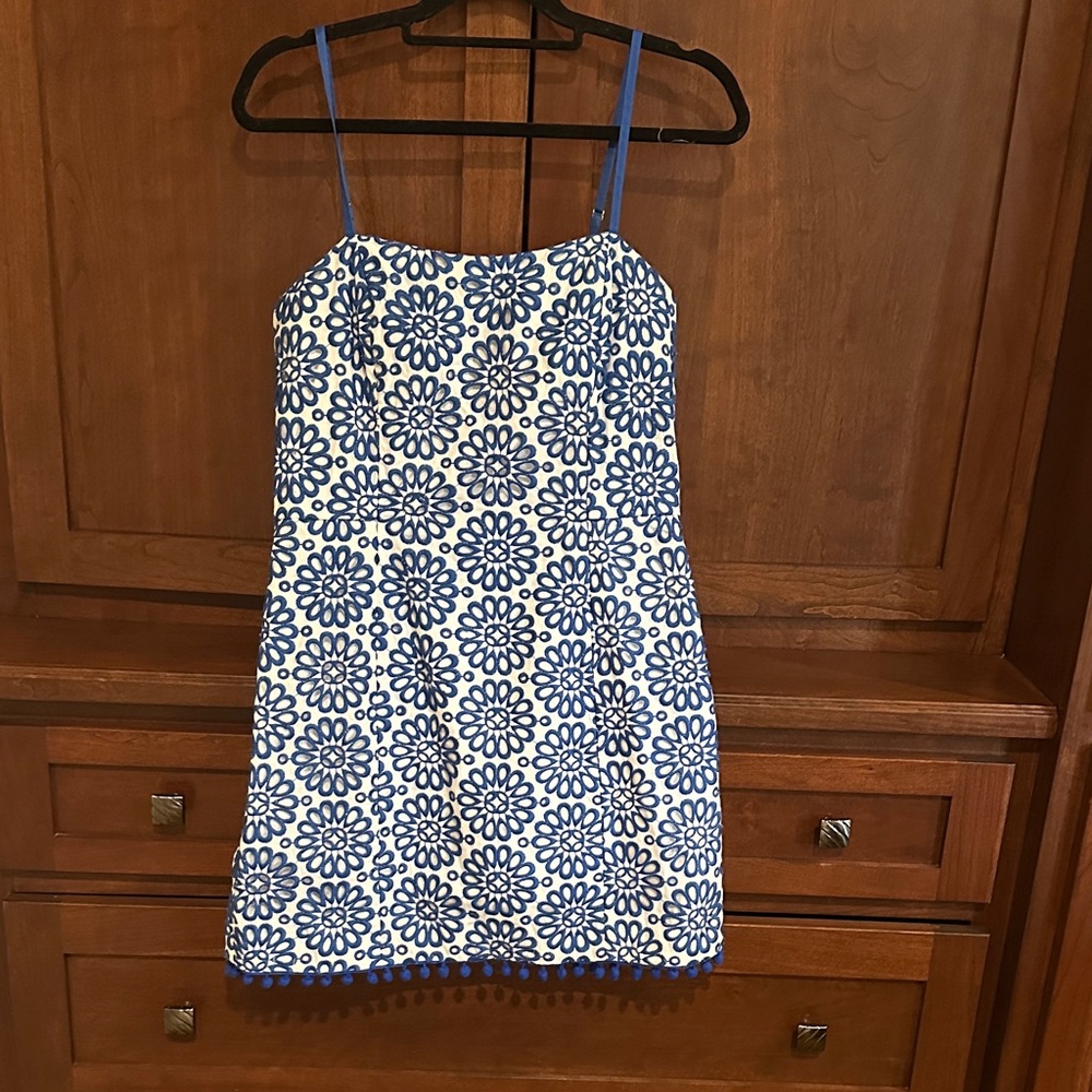 Lilly Pulitzer Blue and White Floral Dress